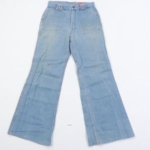 70s Womens Size 14 Flared Leg Bell Bottom Jeans